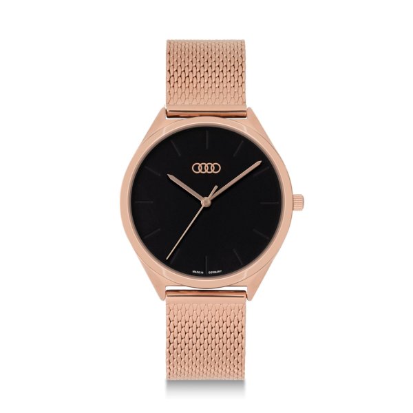 Audi Sport - Audi Uhr, Damen, roségold/schwarz
