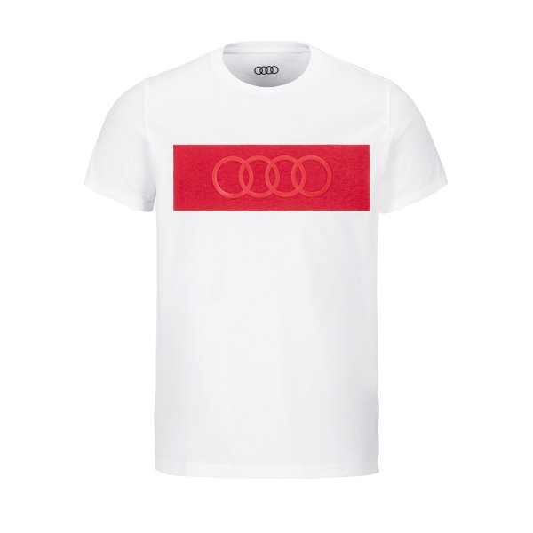 Audi Sport - Audi T-Shirt Ringe, Herren, weiß 2XL